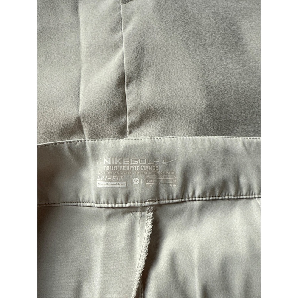 Nike Golf Performance Skort Cream Zip Pocket Women Size 12 Dri-Fit Activewear - Picture 4 of 4